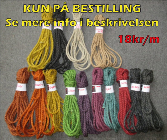 Hamp reb, farvet - 2m, 4m, 6m